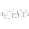 Dog Kennel Silver 86.1 ft¬≤ Steel