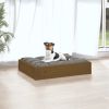 Dog Bed Honey Brown 20.3"x17.3"x3.5" Solid Wood Pine